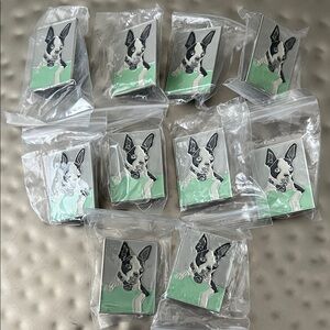 Dog (Boston Terrier) Illustration Enamel Pins- - Set of 10- NWT